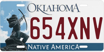 OK license plate 654XNV