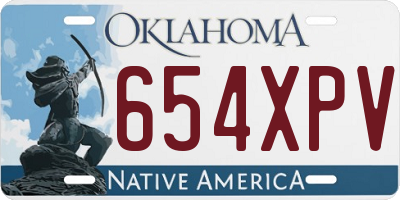 OK license plate 654XPV