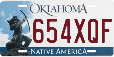OK license plate 654XQF