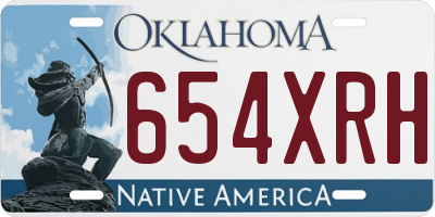 OK license plate 654XRH