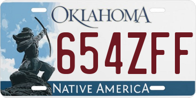 OK license plate 654ZFF