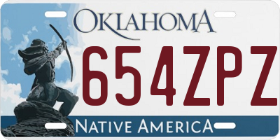 OK license plate 654ZPZ