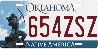 OK license plate 654ZSZ