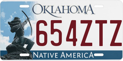 OK license plate 654ZTZ