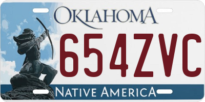 OK license plate 654ZVC