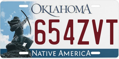OK license plate 654ZVT
