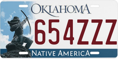 OK license plate 654ZZZ