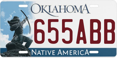 OK license plate 655ABB
