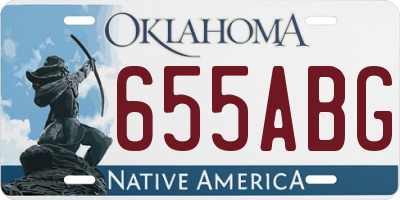 OK license plate 655ABG