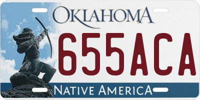 OK license plate 655ACA