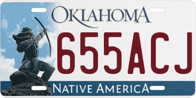 OK license plate 655ACJ