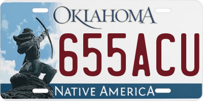 OK license plate 655ACU