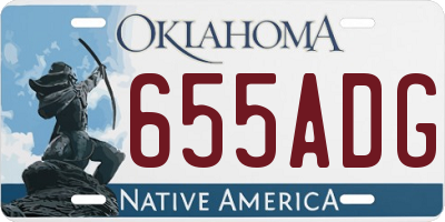 OK license plate 655ADG
