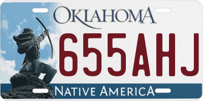 OK license plate 655AHJ