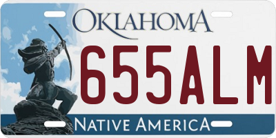 OK license plate 655ALM