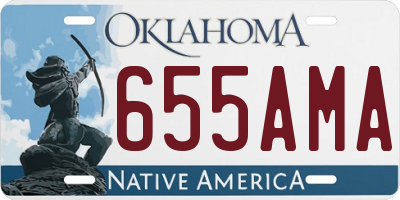 OK license plate 655AMA