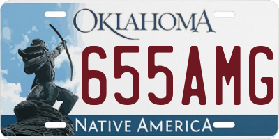 OK license plate 655AMG