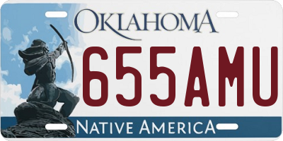 OK license plate 655AMU