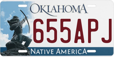 OK license plate 655APJ