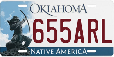 OK license plate 655ARL