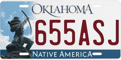 OK license plate 655ASJ