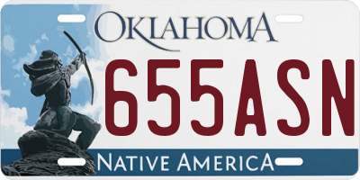 OK license plate 655ASN