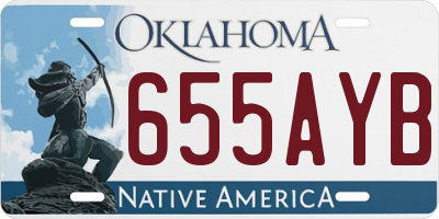 OK license plate 655AYB