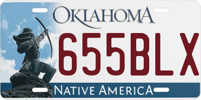 OK license plate 655BLX