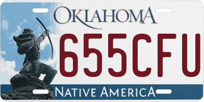 OK license plate 655CFU