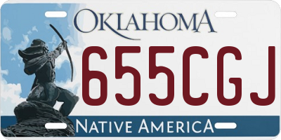 OK license plate 655CGJ
