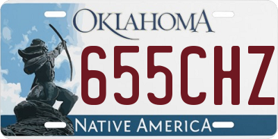 OK license plate 655CHZ