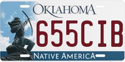 OK license plate 655CIB