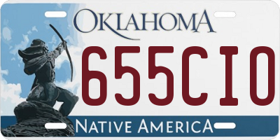 OK license plate 655CIO