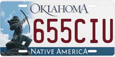 OK license plate 655CIU