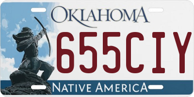 OK license plate 655CIY