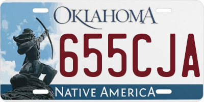 OK license plate 655CJA