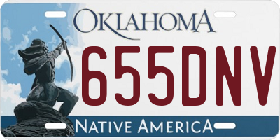 OK license plate 655DNV