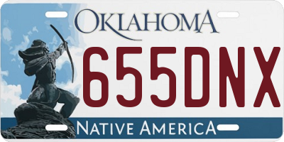 OK license plate 655DNX