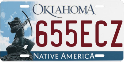 OK license plate 655ECZ