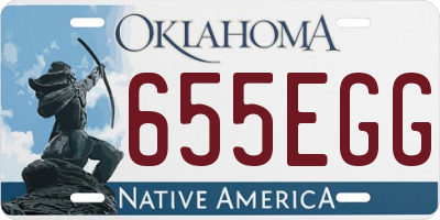 OK license plate 655EGG