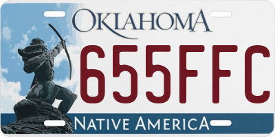 OK license plate 655FFC