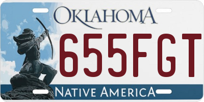OK license plate 655FGT