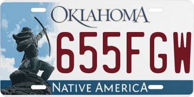 OK license plate 655FGW