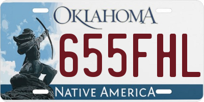 OK license plate 655FHL