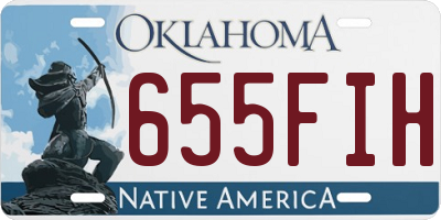 OK license plate 655FIH