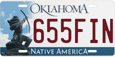 OK license plate 655FIN