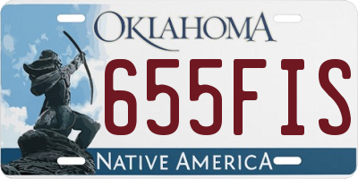 OK license plate 655FIS