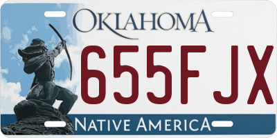 OK license plate 655FJX