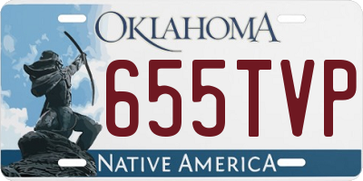 OK license plate 655TVP