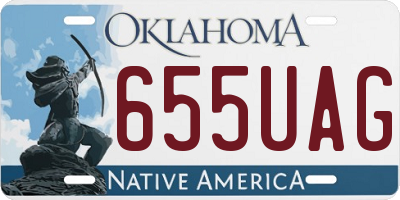 OK license plate 655UAG